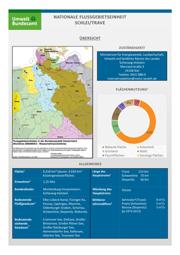 Steckbrief Flussgebietseinheit Schlei Trave