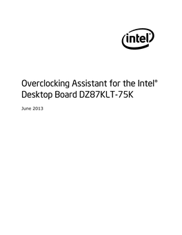 Overclocking Assistant for the Intel® Desktop Board DZ87KLT-75K