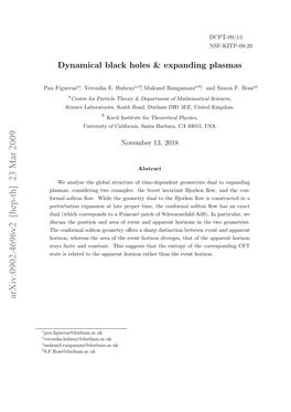 Dynamical Black Holes and Expanding Plasmas