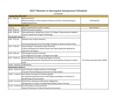 2017 Women in Aerospace Symposium Schedule