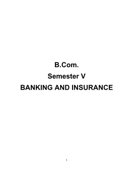 Banking and Insurance