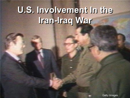 U.S. Involvement in the Iran-Iraq War
