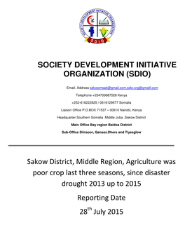Society Development Initiative Organization (Sdio)