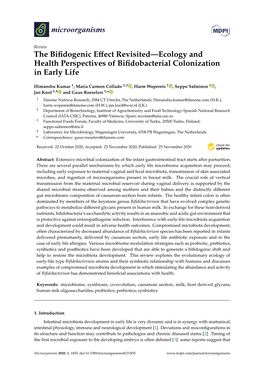 The Bifidogenic Effect Revisited—Ecology and Health Perspectives