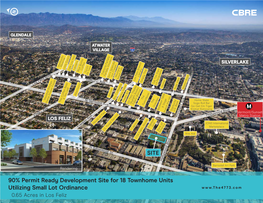 90% Permit Ready Development Site for 18 Townhome Units Utilizing Small Lot Ordinance ±0.65 Acres in Los Feliz Rendering