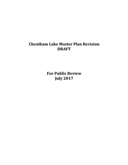 Cheatham Lake Master Plan Revision DRAFT