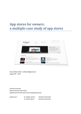 A Multiple-Case Study of App Stores