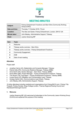 Meeting Minutes