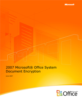 2007 Microsoft® Office System Document Encryption