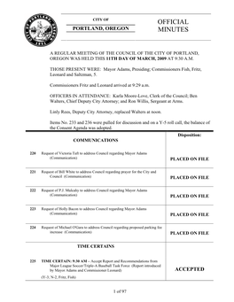 Portland City Council Agenda