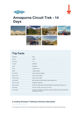 Annapurna Circuit Trek - 14 Days