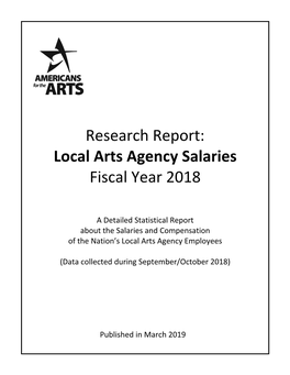 Research Report: Local Arts Agency Salaries Fiscal Year 2018