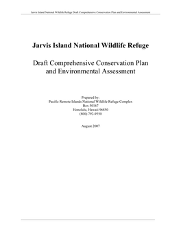 Jarvis Island National Wildlife Refuge Draft Comprehensive Conservation Plan and Environmental Assessment