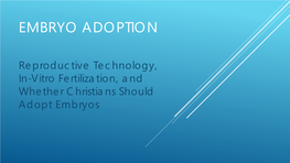 Embryo Adoption