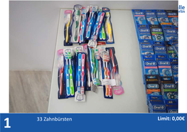 33 Zahnbürsten Limit: 0,00€