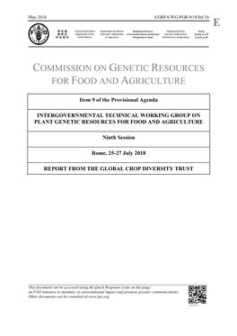 Commission on Genetic Resources for Food and Agriculture