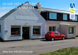 ISLAND DELI, BALIVANICH, BENBECULA, HS7 5LA a S Gcommercial