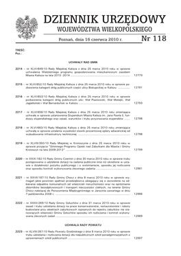 Dziennikdziennik Urzędowyurzêdowy Województwawojewództw Wielkopolskiegoa Wielkopolskiego