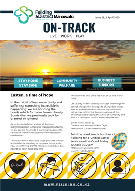 Manawatū Issue 18, 8 April 2020 ON-TRACK LIVE | WORK | PLAY
