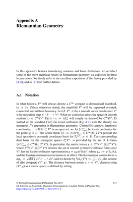 Riemannian Geometry