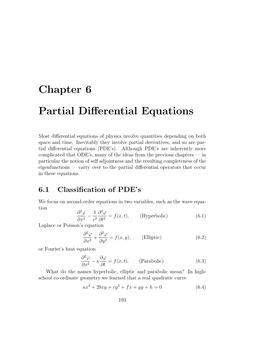 Chapter 6 Partial Differential Equations