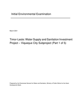 53395-001: Water Supply and Sanitation Investment Project