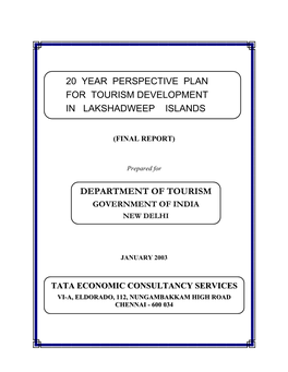 20 Year Perspective Plan for Tourism Development In