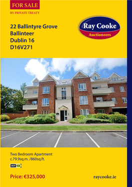 22 Ballintyre Grove Ballinteer Dublin 16 D16V271 for SALE