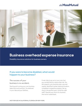 Business Overhead Expense Insurance Disability Insurance Solutions for Business Owners