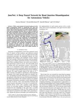 A Deep Neural Network for Road Junction Disambiguation for Autonomous Vehicles