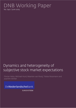 Dynamics and Heterogeneity of Subjective Stock Market Expectations