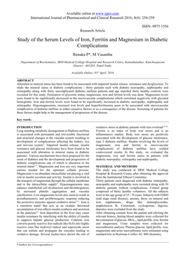 Study of the Serum Levels of Iron, Ferritin and Magnesium in Diabetic Complications