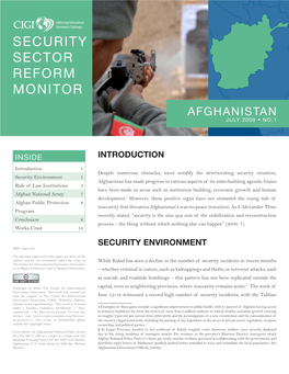 Security Sector Reform Monitor Afghanistan July 2009 • No.1