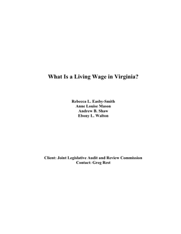 What Is a Living Wage in Virginia?