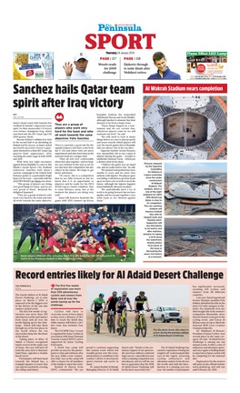 Sanchez Hails Qatar Team Spirit After Iraq Victory