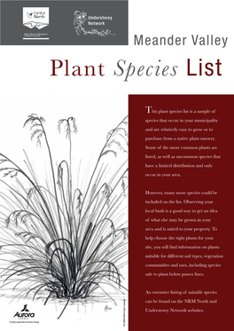 Plant Species List