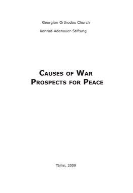 Causes of War Prospects for Peace