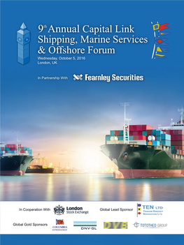 Thannual Capital Link Shipping, Marine Services & Offshore Forum