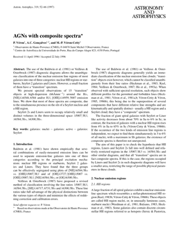 Agns with Composite Spectra? P