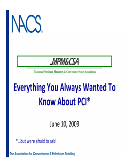 PCI Compliance Bibasics