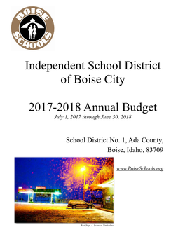 Independent School District of Boise City 2017-2018 Annual Budget
