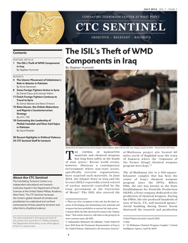 The ISIL's Theft of WMD Components in Iraq