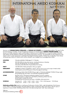 INTERNATIONAL AIKIDO KOSHUKAI April 9–10 2016
