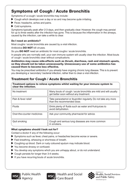 Cough and Acute Bronchitis