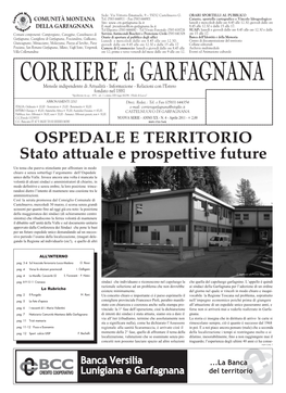 OSPEDALE E TERRITORIO Stato Attuale E Prospettive Future