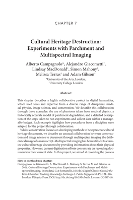 Experiments with Parchment and Multispectral Imaging