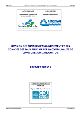 BAILLEVAL Révision Du Zonage D’Assainissement Et Des Eaux Pluviales PHASE 1