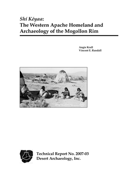 The Western Apache Homeland and Archaeology of the Mogollon Rim