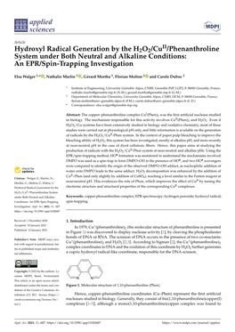 Hydroxyl Radical Generation by the H2O2/Cuii/Phenanthroline System