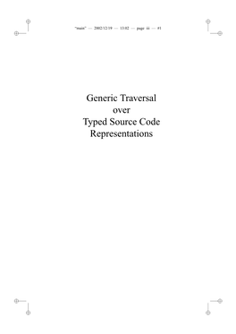 Generic Traversal Over Typed Source Code Representations